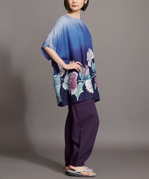 カヤ（カヤ）の「【カヤ】四季巡りもんぺ風パンツ（その他パンツ・レディース・ホワイト/グレー/ダークパープル/スミクロ・FREE）」の15枚目の写真