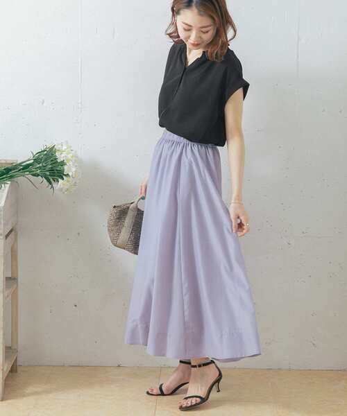 URBAN RESEARCH ROSSO（アーバンリサーチロッソ）の「【WEB限定】シャーリングスキッパーブラウス（シャツ/ブラウス・レディース・チャコールグレー/ブラック/ベージュ・FREE）」の16枚目の写真