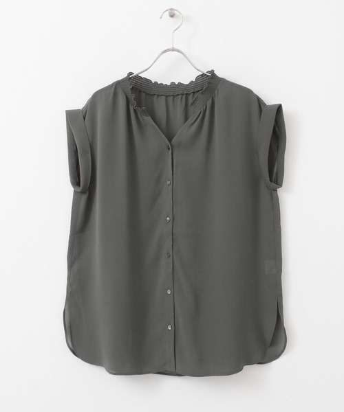 URBAN RESEARCH ROSSO（アーバンリサーチロッソ）の「【WEB限定】シャーリングスキッパーブラウス（シャツ/ブラウス・レディース・チャコールグレー/ブラック/ベージュ・FREE）」の21枚目の写真