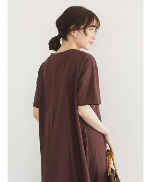 Green Parks(グリーンパークス)の「コットンフレアワンピース*(ワンピース・レディース・ブラック/ベージュ/ブラウン/オレンジ/ホワイト系その他2/グリーン・FREE)」の7枚目の写真