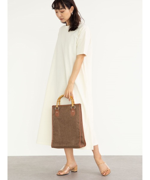 Green Parks(グリーンパークス)の「コットンフレアワンピース*(ワンピース・レディース・ブラック/ベージュ/ブラウン/オレンジ/ホワイト系その他2/グリーン・FREE)」の1枚目の写真