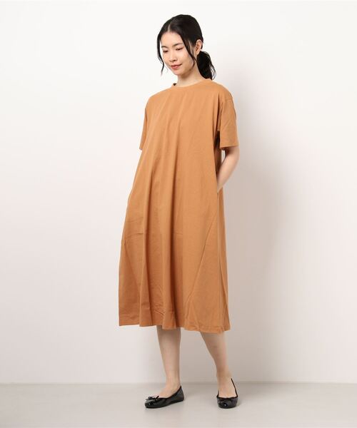 Green Parks(グリーンパークス)の「コットンフレアワンピース*(ワンピース・レディース・ブラック/ベージュ/ブラウン/オレンジ/ホワイト系その他2/グリーン・FREE)」の8枚目の写真