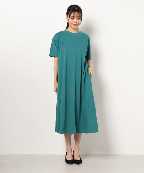 Green Parks(グリーンパークス)の「コットンフレアワンピース*(ワンピース・レディース・ブラック/ベージュ/ブラウン/オレンジ/ホワイト系その他2/グリーン・FREE)」の22枚目の写真