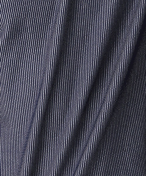 HIDEAWAYS NICOLE(ハイダウェイニコル)の「サッカ-ストライプVネックTシャツ(Tシャツ/カットソー・メンズ・ブラック/ホワイト/ネイビー/その他1・X-LARGE/MEDIUM/LARGE)」の7枚目の写真