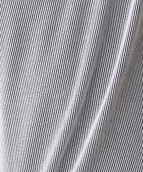 HIDEAWAYS NICOLE(ハイダウェイニコル)の「サッカ-ストライプVネックTシャツ(Tシャツ/カットソー・メンズ・ブラック/ホワイト/ネイビー/その他1・X-LARGE/MEDIUM/LARGE)」の10枚目の写真