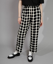 CIAOPANIC | ハイウエストテーパードイージープリント柄パンツ/ウエストゴム仕様(スラックス)