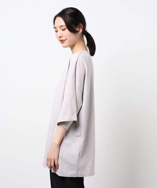 WHITELAND（ホワイトランド）の「WHITELAND/ホワイトランド/ビックTシャツ/BIGI TEE（Tシャツ/カットソー・レディース・ダークグレー/グレー/ブラック・FREE）」の6枚目の写真