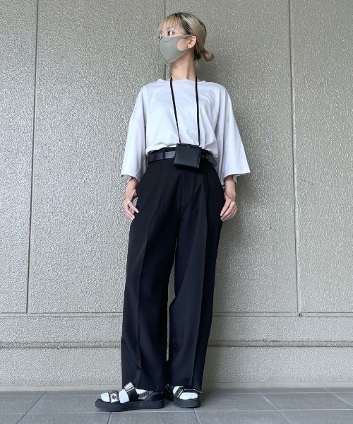 WHITELAND（ホワイトランド）の「WHITELAND/ホワイトランド/ビックTシャツ/BIGI TEE（Tシャツ/カットソー・レディース・ダークグレー/グレー/ブラック・FREE）」の12枚目の写真