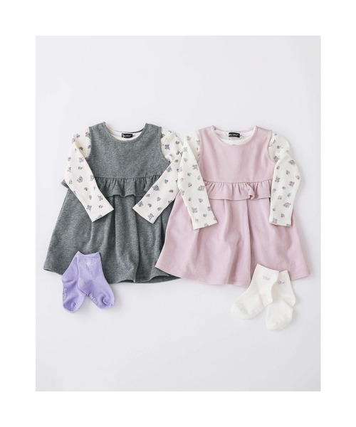 Bebe ガールベビー3点セットtシャツ ジャンパースカート ソックス 80 90cm ロンパース Bebe ベベ のファッション通販 Zozotown