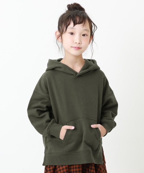 devirock(デビロック)の「ビッグシルエットスウェットプルパーカー(パーカー・キッズ・スミクロ/パープル系その他/グレー系その他/ブルーグレー/ライトブラウン/ダークブラウン・120cm/130cm/140cm/150cm/80cm/90cm/160cm/100cm/110cm)」の2枚目の写真