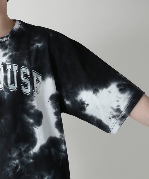 RAGEBLUE（レイジブルー）の「＜SIGNAL SPORTS/シグナルスポーツ＞タイダイ柄カレッジロゴプリントTシャツ/957636（Tシャツ/カットソー・メンズ・ベージュ/ネイビー・MEDIUM/LARGE/X-LARGE）」の9枚目の写真