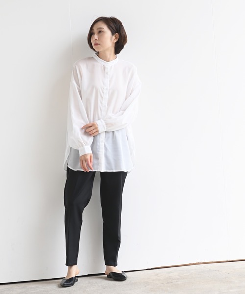 rps（アールピーエス）の「エステルシアーボリューム袖シャツ（シャツ/ブラウス・レディース・グレイッシュベージュ/オフホワイト/ブラック/ライトベージュ・M）」の13枚目の写真