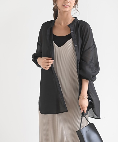 rps（アールピーエス）の「エステルシアーボリューム袖シャツ（シャツ/ブラウス・レディース・グレイッシュベージュ/オフホワイト/ブラック/ライトベージュ・M）」の19枚目の写真