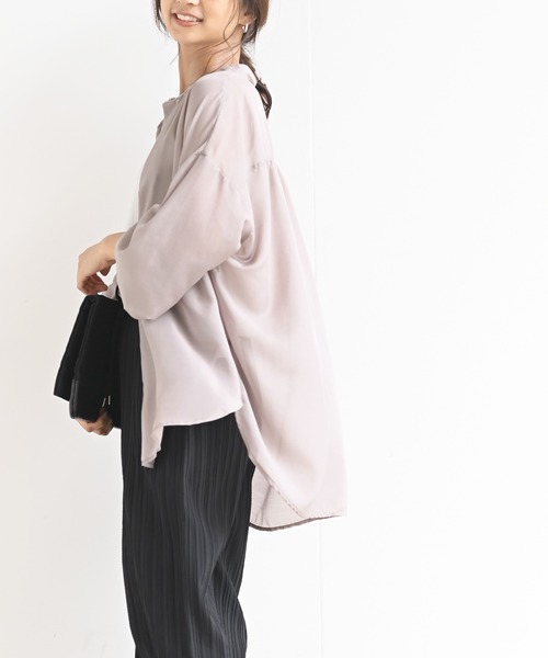 rps（アールピーエス）の「エステルシアーボリューム袖シャツ（シャツ/ブラウス・レディース・グレイッシュベージュ/オフホワイト/ブラック/ライトベージュ・M）」の15枚目の写真