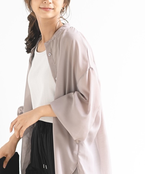 rps（アールピーエス）の「エステルシアーボリューム袖シャツ（シャツ/ブラウス・レディース・グレイッシュベージュ/オフホワイト/ブラック/ライトベージュ・M）」の11枚目の写真