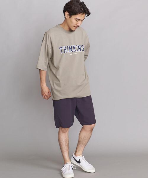 BEAUTY&YOUTH UNITED ARROWS（ビューティーアンドユースユナイテッドアローズ）の「BY THINKING ワイド テーパード クルーネック Tシャツ（Tシャツ/カットソー・メンズ・ダークグレー/ベージュ/ホワイト・X-LARGE/SMALL/MEDIUM/LARGE）」の5枚目の写真