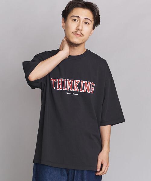 BEAUTY&YOUTH UNITED ARROWS（ビューティーアンドユースユナイテッドアローズ）の「BY THINKING ワイド テーパード クルーネック Tシャツ（Tシャツ/カットソー・メンズ・ダークグレー/ベージュ/ホワイト・X-LARGE/SMALL/MEDIUM/LARGE）」の7枚目の写真