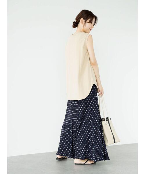 Green　Parks（グリーンパークス）の「ノースリーブプルオーバー＊（Tシャツ/カットソー・レディース・ホワイト/ブラック/ベージュ/オレンジ・FREE）」の15枚目の写真