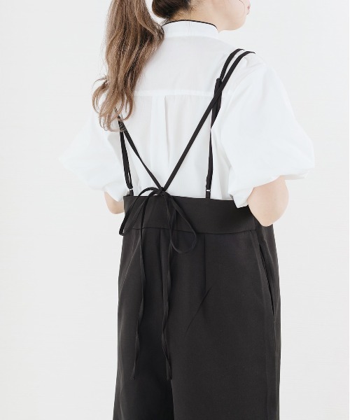 nemne store（ネンネストア）の「リボンを結ぶツリリボンサロペット（サロペット/オーバーオール・レディース・ブラック/グレー/アイボリー・フリー）」の10枚目の写真