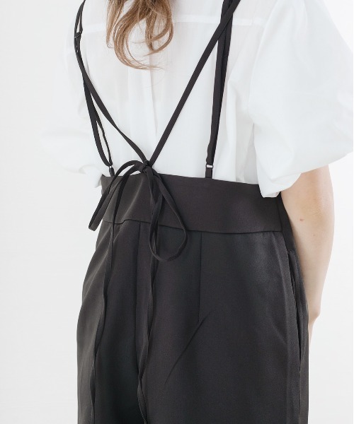 nemne store（ネンネストア）の「リボンを結ぶツリリボンサロペット（サロペット/オーバーオール・レディース・ブラック/グレー/アイボリー・フリー）」の19枚目の写真