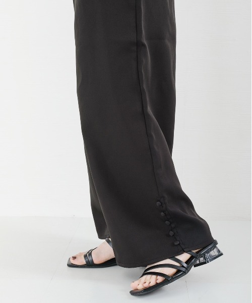 nemne store（ネンネストア）の「リボンを結ぶツリリボンサロペット（サロペット/オーバーオール・レディース・ブラック/グレー/アイボリー・フリー）」の5枚目の写真