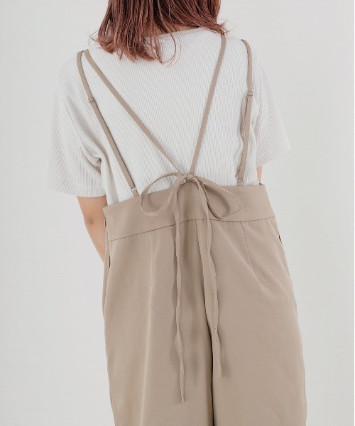 nemne store（ネンネストア）の「リボンを結ぶツリリボンサロペット（サロペット/オーバーオール・レディース・ブラック/グレー/アイボリー・フリー）」の13枚目の写真