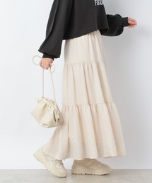 Heather | ヴィンテージ風ティアードロングスカート　228342(スカート)
