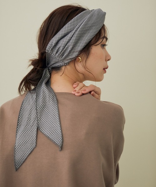 ROPE'（ロペ）の「【La Maison de Lyllis】BERBERE（ターバン）（ヘアバンド・レディース・チャコールグレー/ブラウン系その他2・FREE）」の3枚目の写真