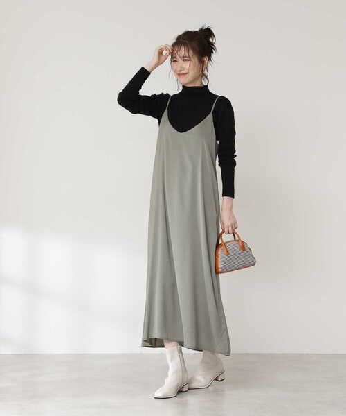 N.（N. Natural Beauty Basic）（エヌエヌナチュラルビューティーベーシック）の「◆ウォームアップリブボトルネックニット（ニット/セーター・レディース・ホワイト/ブラック/グレー・MEDIUM）」の22枚目の写真