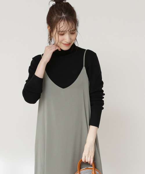 N.（N. Natural Beauty Basic）（エヌエヌナチュラルビューティーベーシック）の「◆ウォームアップリブボトルネックニット（ニット/セーター・レディース・ホワイト/ブラック/グレー・MEDIUM）」の3枚目の写真