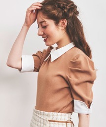 カラーデザインカフスニット