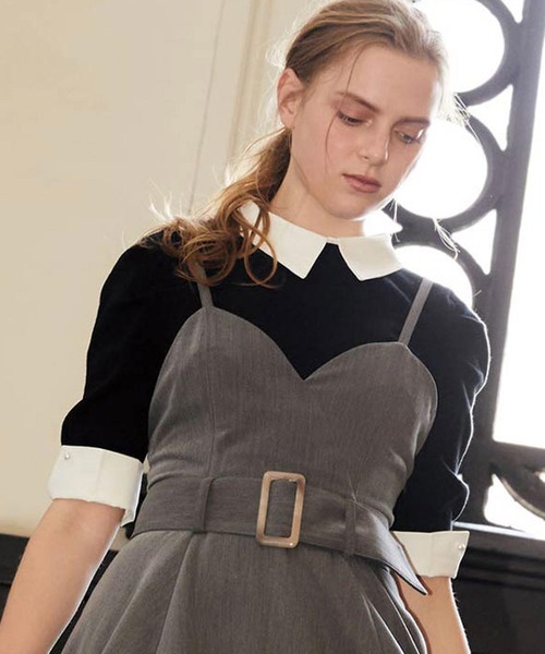 NOELA（ノエラ）の「カラーデザインカフスニット（ニット/セーター・レディース・ブラック/ピンク/キャメル・FREE）」の2枚目の写真