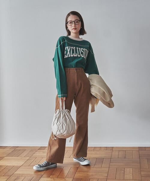 coen（コーエン）の「キルト巾着トートバッグ（ショルダーバッグ・レディース・ブラック/オフホワイト/オリーブ・FREE）」の4枚目の写真