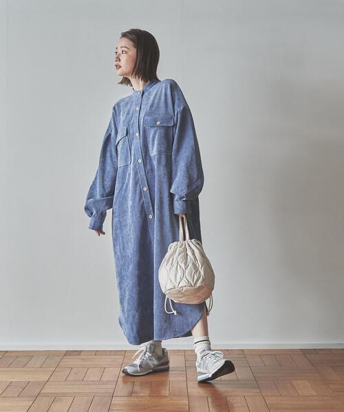 coen（コーエン）の「キルト巾着トートバッグ（ショルダーバッグ・レディース・ブラック/オフホワイト/オリーブ・FREE）」の5枚目の写真