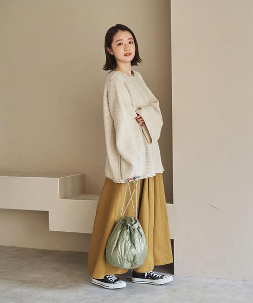 coen（コーエン）の「キルト巾着トートバッグ（ショルダーバッグ・レディース・ブラック/オフホワイト/オリーブ・FREE）」の9枚目の写真