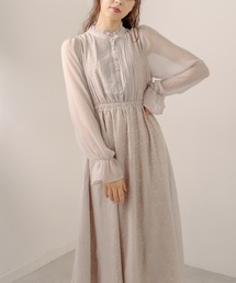 OLIVE des OLIVE | 【WEB限定カラー有】2枚重ねフリルカラーピンタックワンピース(ワンピース)