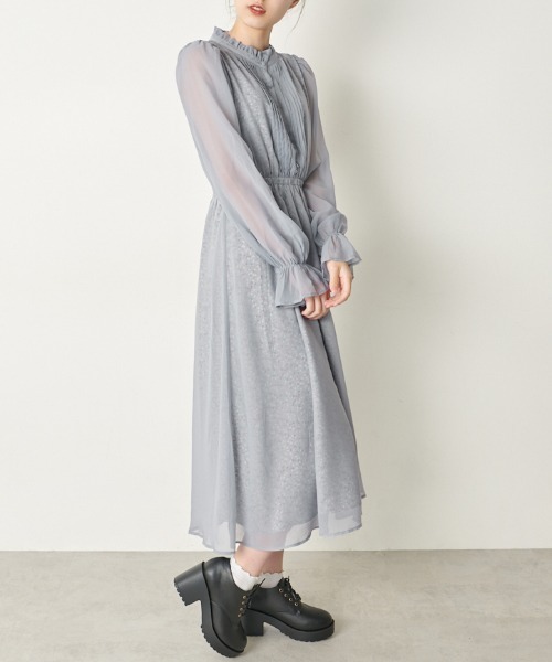 OLIVE des OLIVE(オリーブデオリーブ)の「【WEB限定カラー有】コスパ神!オケージョンにぴったり。2枚重ねフリルカラーピンタックワンピース(ワンピース・レディース・ベージュ/ブラウン/サックスブルー/ラベンダー/ブラック・FREE)」の22枚目の写真
