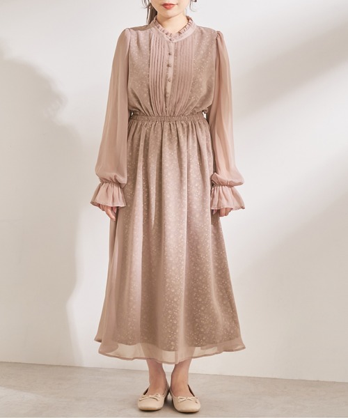 OLIVE des OLIVE(オリーブデオリーブ)の「【WEB限定カラー有】コスパ神!オケージョンにぴったり。2枚重ねフリルカラーピンタックワンピース(ワンピース・レディース・ベージュ/ブラウン/サックスブルー/ラベンダー/ブラック・FREE)」の20枚目の写真