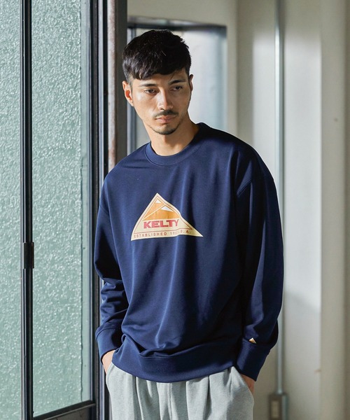 KELTY(ケルティ)の「KELTY RELAXED VINTAGE LOGO CREW ケルティ リラックス ヴィンテージロゴクルー KE21213003(スウェット・メンズ・ブラック/ネイビー/グリーン/アイボリー/モカ・S/M/L)」の5枚目の写真