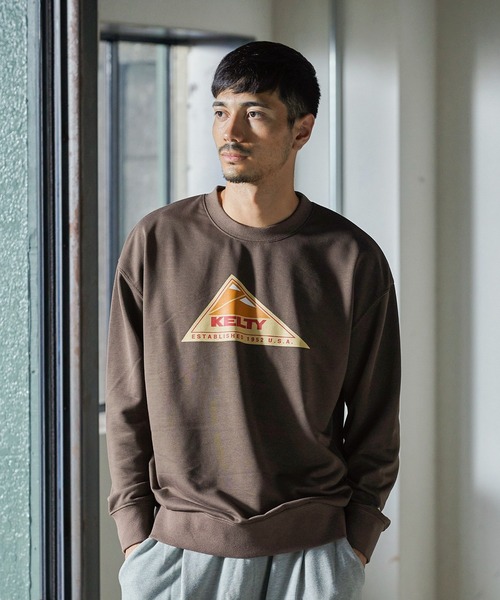 KELTY(ケルティ)の「KELTY RELAXED VINTAGE LOGO CREW ケルティ リラックス ヴィンテージロゴクルー KE21213003(スウェット・メンズ・ブラック/ネイビー/グリーン/アイボリー/モカ・S/M/L)」の3枚目の写真