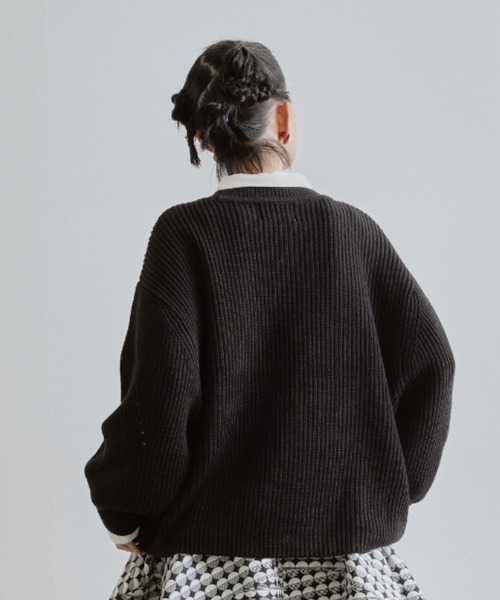 manana suerte（マニャーナスエルテ）の「ボリュームスリーブニット（ニット/セーター・レディース・ブラック/パープル/オフホワイト/ピンク・FREE）」の20枚目の写真