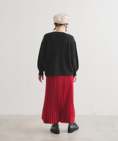 manana suerte（マニャーナスエルテ）の「ボリュームスリーブニット（ニット/セーター・レディース・ブラック/パープル/オフホワイト/ピンク・FREE）」の10枚目の写真