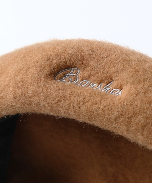 BRANSHES(ブランシェス)の「ウールベレー帽(ハンチング/ベレー帽・キッズ・アイボリー/キャメル・M/L)」の8枚目の写真