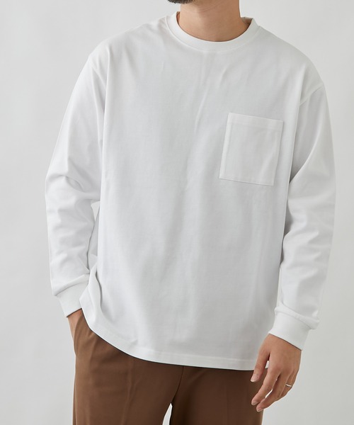 COLONY 2139（コロニートゥーワンスリーナイン）の「COLOR KEEPポケット付き長袖Tシャツ（Tシャツ/カットソー・メンズ・ホワイト/ブラック/ネイビー・MEDIUM/LARGE/X-LARGE）」の19枚目の写真