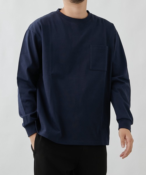 COLONY 2139（コロニートゥーワンスリーナイン）の「COLOR KEEPポケット付き長袖Tシャツ（Tシャツ/カットソー・メンズ・ホワイト/ブラック/ネイビー・MEDIUM/LARGE/X-LARGE）」の22枚目の写真