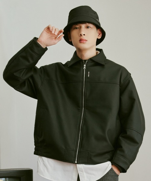 ROMANTIC CROWN（ロマンティッククラウン）の「【ROMANTIC CROWN】AVIATOR BOMBER JACKET / ロマンティッククラウン アビエーター フェイクレザー ボンバー ジャケット（ブルゾン・メンズ・ブラウン/ブラック・SMALL/MEDIUM/LARGE）」の2枚目の写真