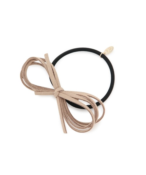 ROPE' PICNIC（ロペピクニック）の「スリムスエードリボンポニー（ヘアゴム・レディース・カーキ/ブラック/キャメル/ベージュ・FREE）」の9枚目の写真
