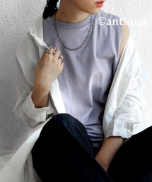 antiqua | 着回し力無限大!リブネックタンクトップ(タンクトップ)