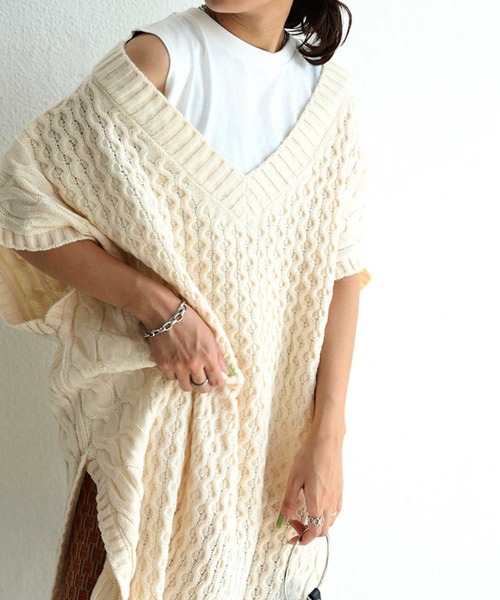 antiqua（アンティカ）の「着回し力無限大！リブネックタンクトップ（タンクトップ・レディース・ブラック/パープル/オフホワイト/カーキ・FREE）」の18枚目の写真