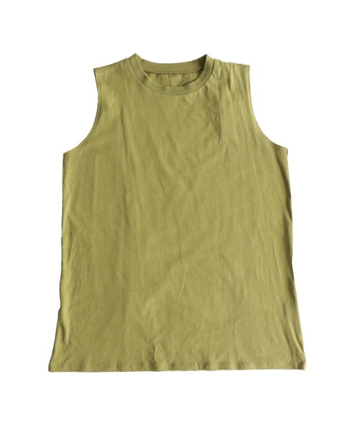 antiqua（アンティカ）の「着回し力無限大！リブネックタンクトップ（タンクトップ・レディース・ブラック/パープル/オフホワイト/カーキ・FREE）」の20枚目の写真